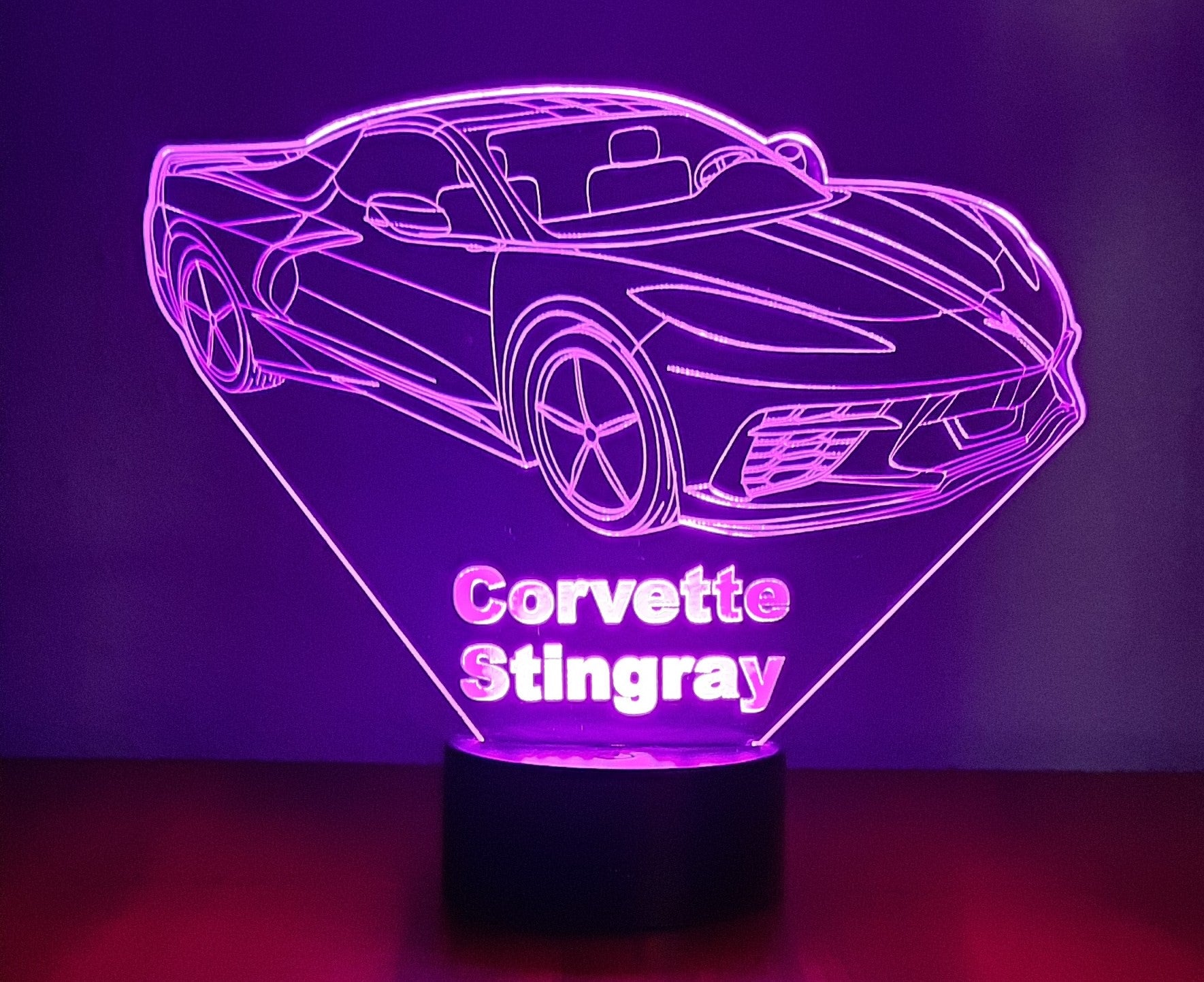 Awesome "2021 Corvette Stingray" 3D LED Lamp (1291) - Free Shipping
