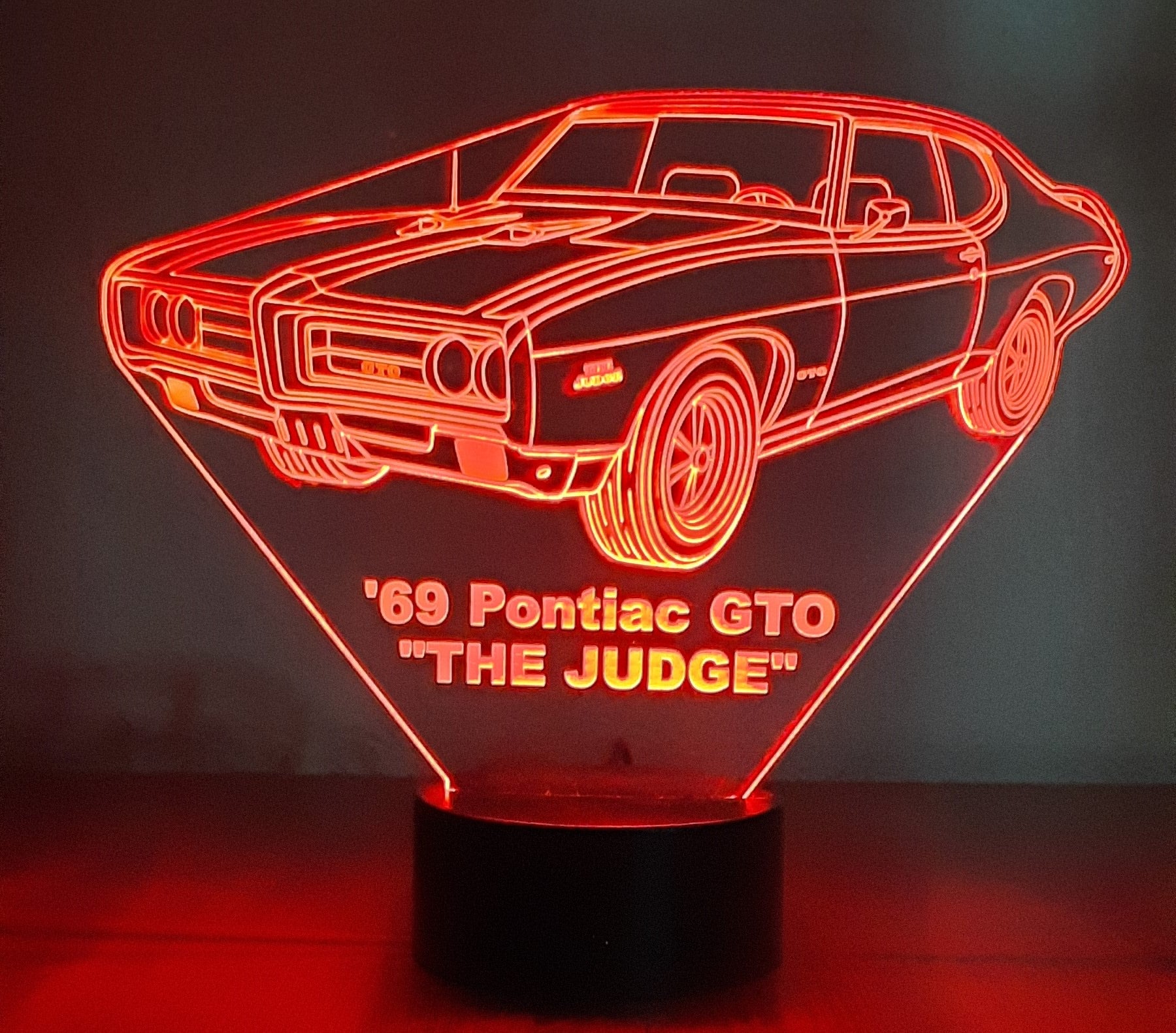 Awesome "1969 Pontiac GTO 'The Judge'" 3D LED Lamp (1292) - Free Shipping