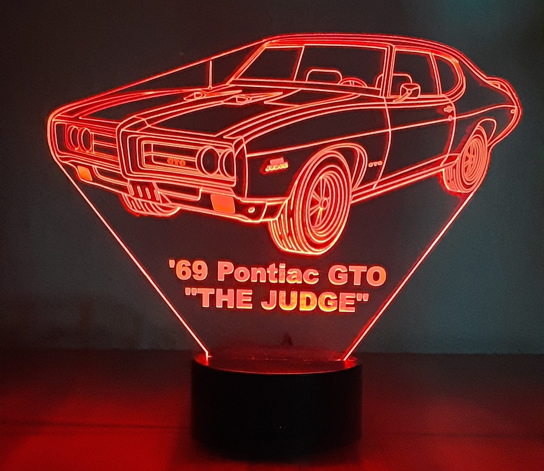 Awesome "1969 Pontiac GTO 'The Judge'" 3D LED Lamp (1292) - Free Shipping