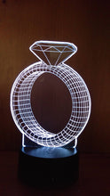 Load image into Gallery viewer, Awesome &quot;Diamond Ring&quot; LED lamp appears as 3D Object (2002) - FREE SHIPPING!