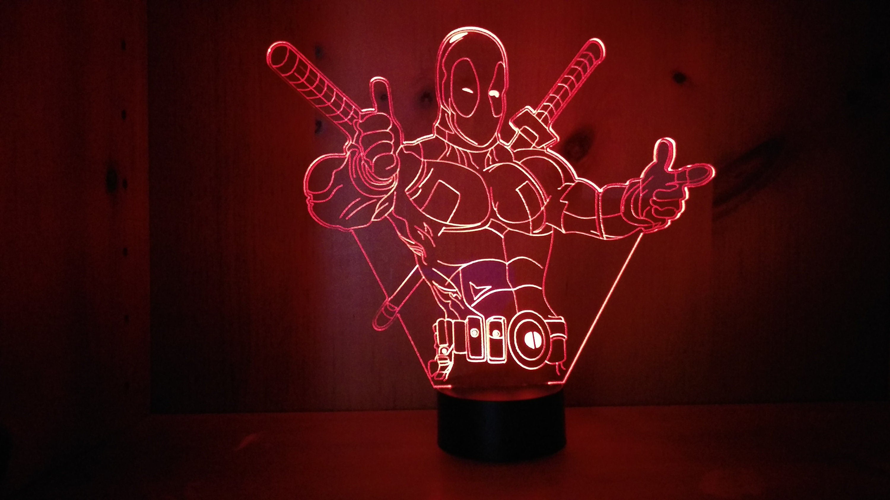 Awesome Deadpool 3D lamp (2177) - FREE SHIPPING!