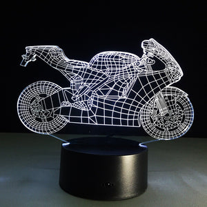 Awesome "Motorcycle" 3D LED Lamp (2122) - FREE SHIPPING!