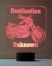 Load image into Gallery viewer, Awesome &quot;Destination Unknown&quot; Motorcycle 3D LED Lamp (1071) - FREE SHIPPING!