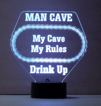 Load image into Gallery viewer, Awesome &quot;MAN CAVE - Drink Up&quot; 3D LED Lamp (1095) - Free Shipping!