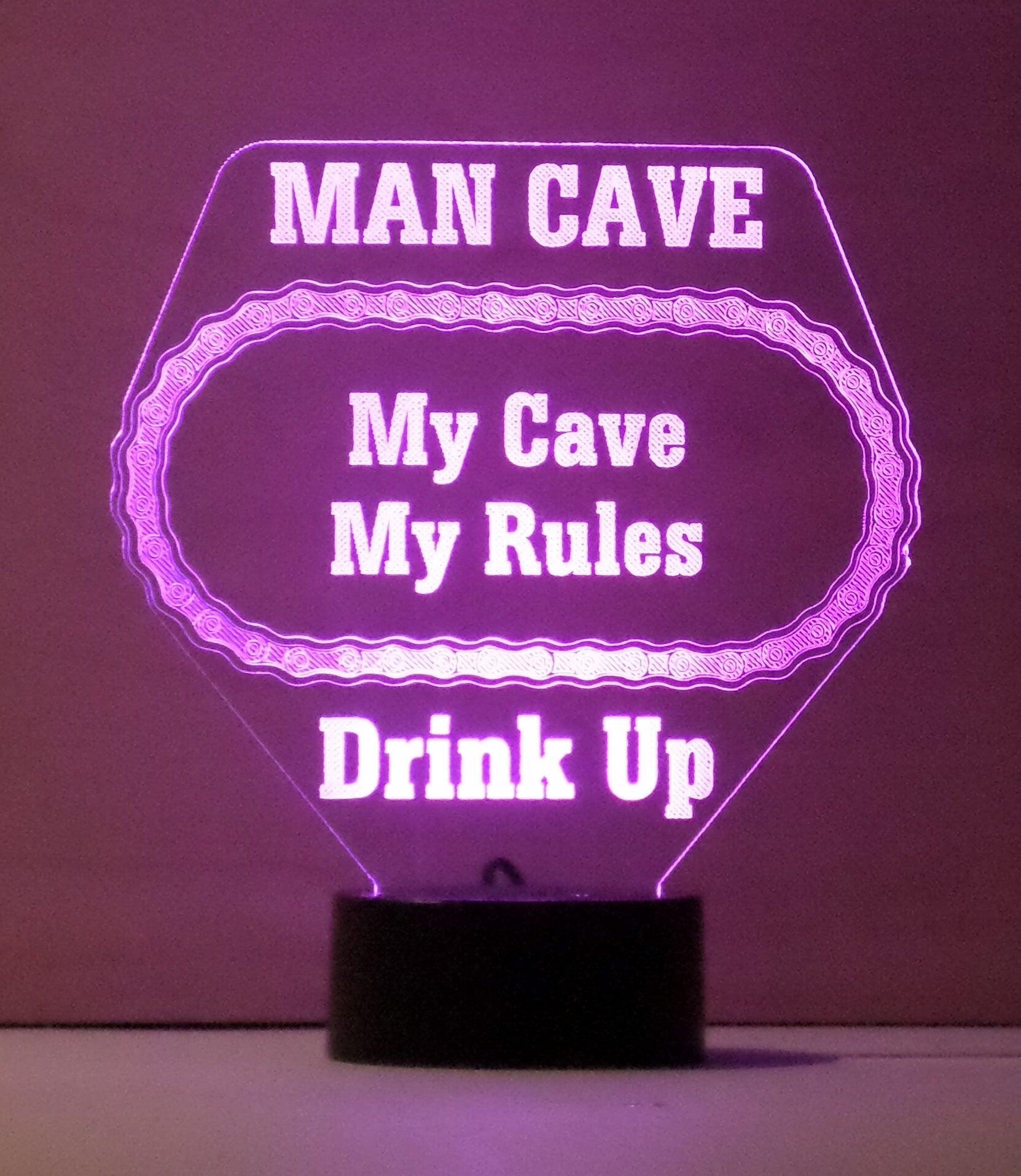 Awesome "MAN CAVE - Drink Up" 3D LED Lamp (1095) - Free Shipping!