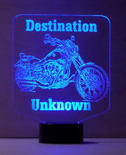 Load image into Gallery viewer, Awesome &quot;Destination Unknown&quot; Motorcycle 3D LED Lamp (1071) - FREE SHIPPING!