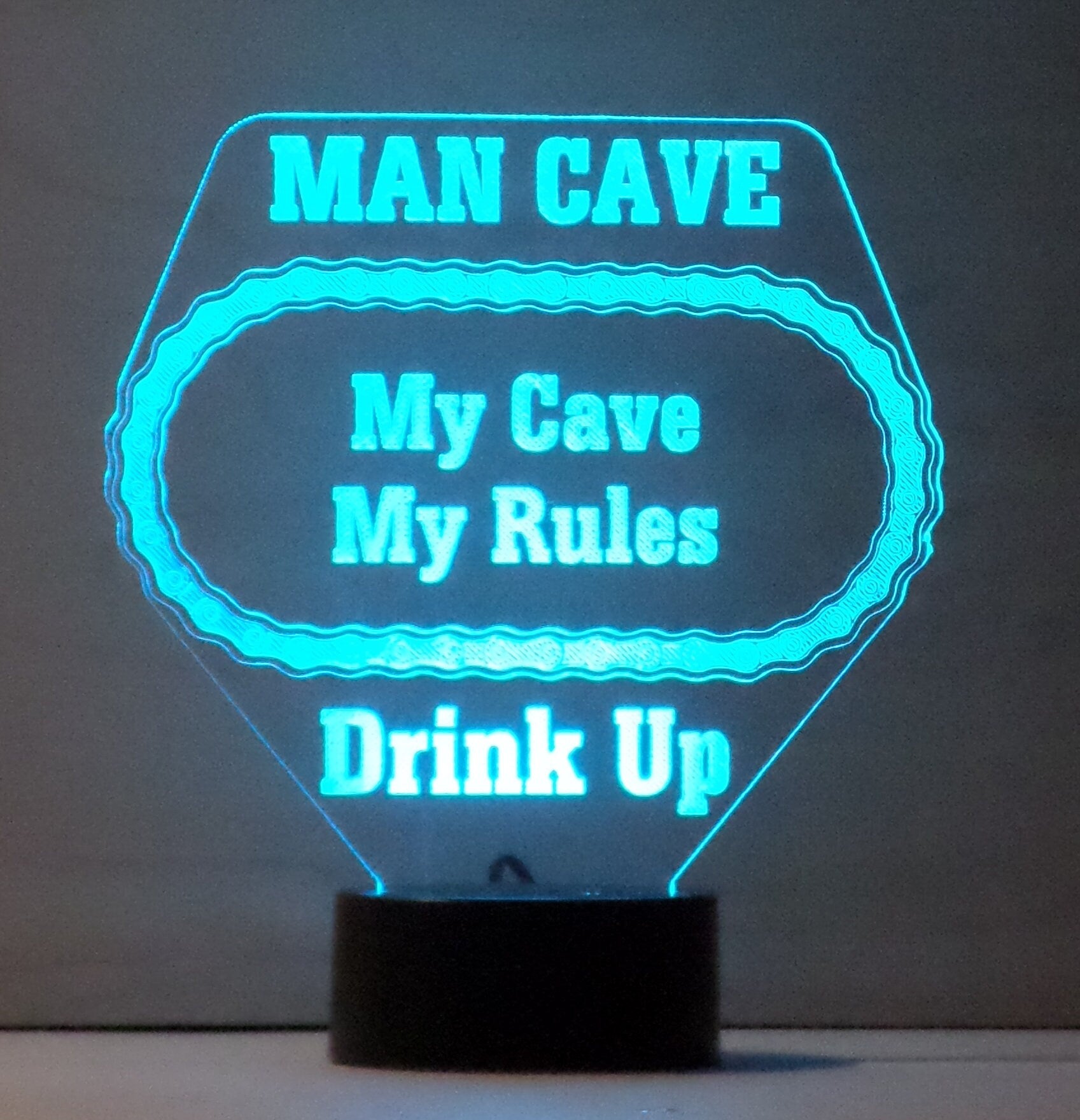 Awesome "MAN CAVE - Drink Up" 3D LED Lamp (1095) - Free Shipping!