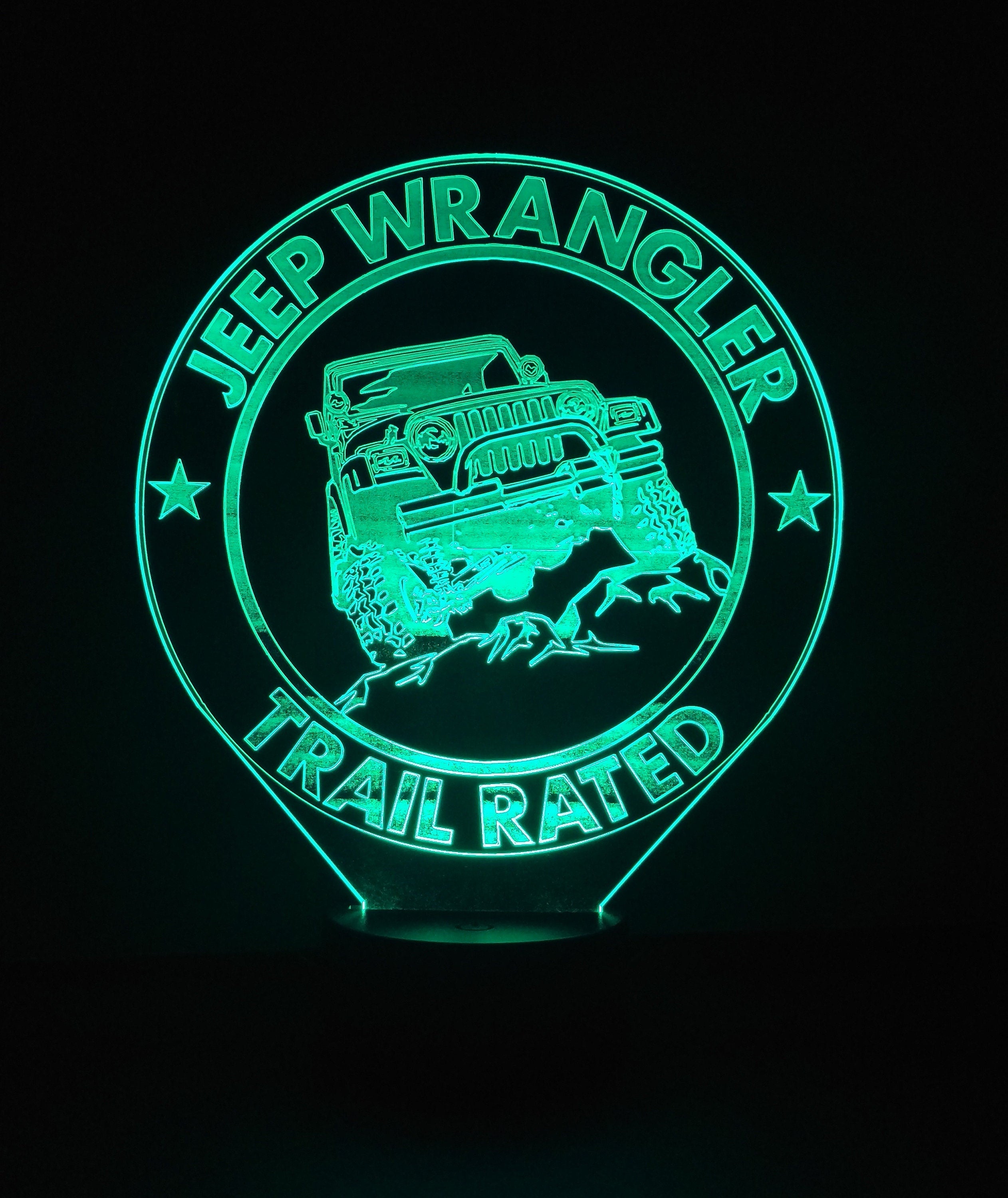 Awesome "Jeep Wrangler - Trail Rated" LED lamp (1106) - FREE SHIPPING!