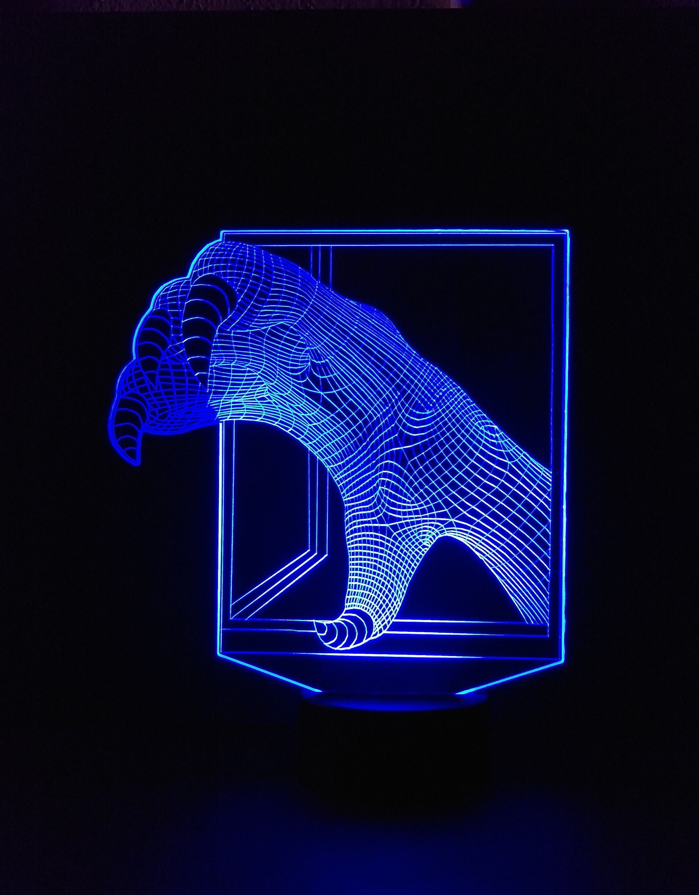Awesome "Alien Hand" 3D LED lamp (2532) - FREE SHIPPING!