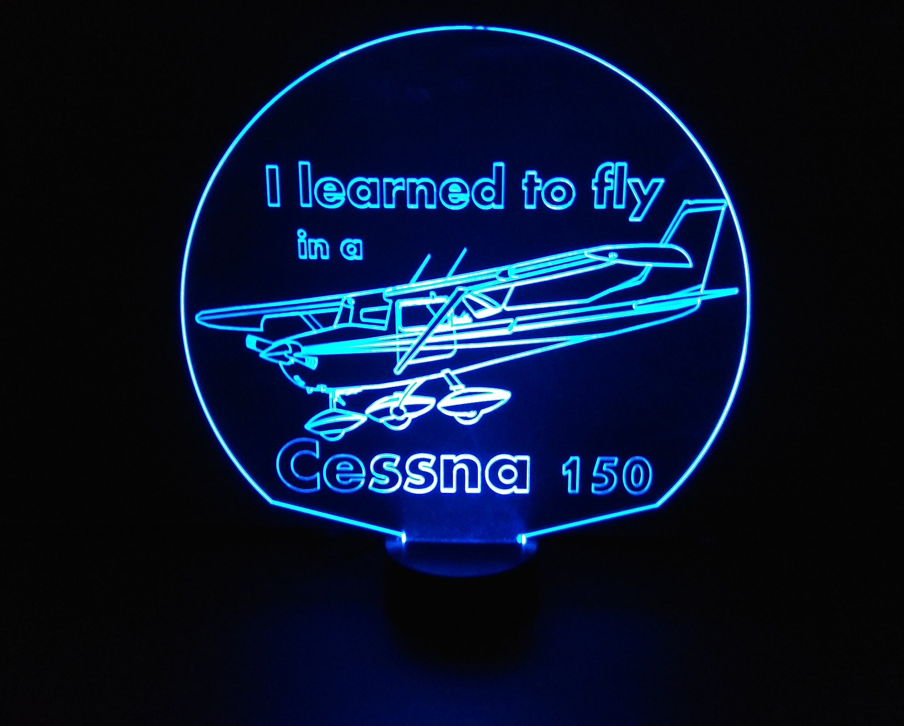 Awesome "I learned to fly in a Cessna 150" LED lamp appears as 3D Object (1099) - FREE SHIPPING!
