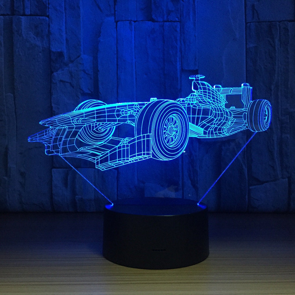 Awesome "Formula One Race Car" 3D LED Lamp (21377) - FREE SHIPPING