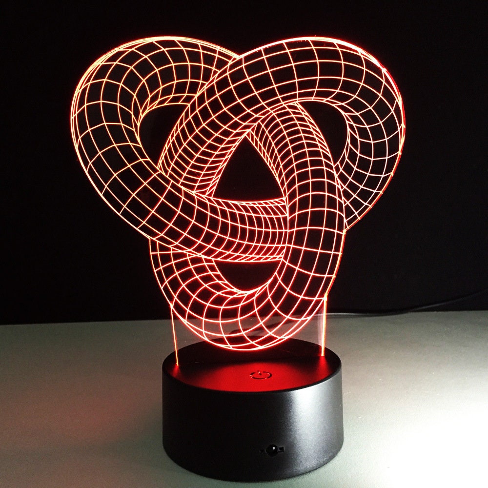 Awesome "Love Knot" Geometric Spiral 3D LED Lamp (2004) - FREE Shipping!