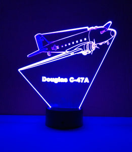 Awesome "Douglas C-47A" LED 3D lamp (1114) - FREE SHIPPING!