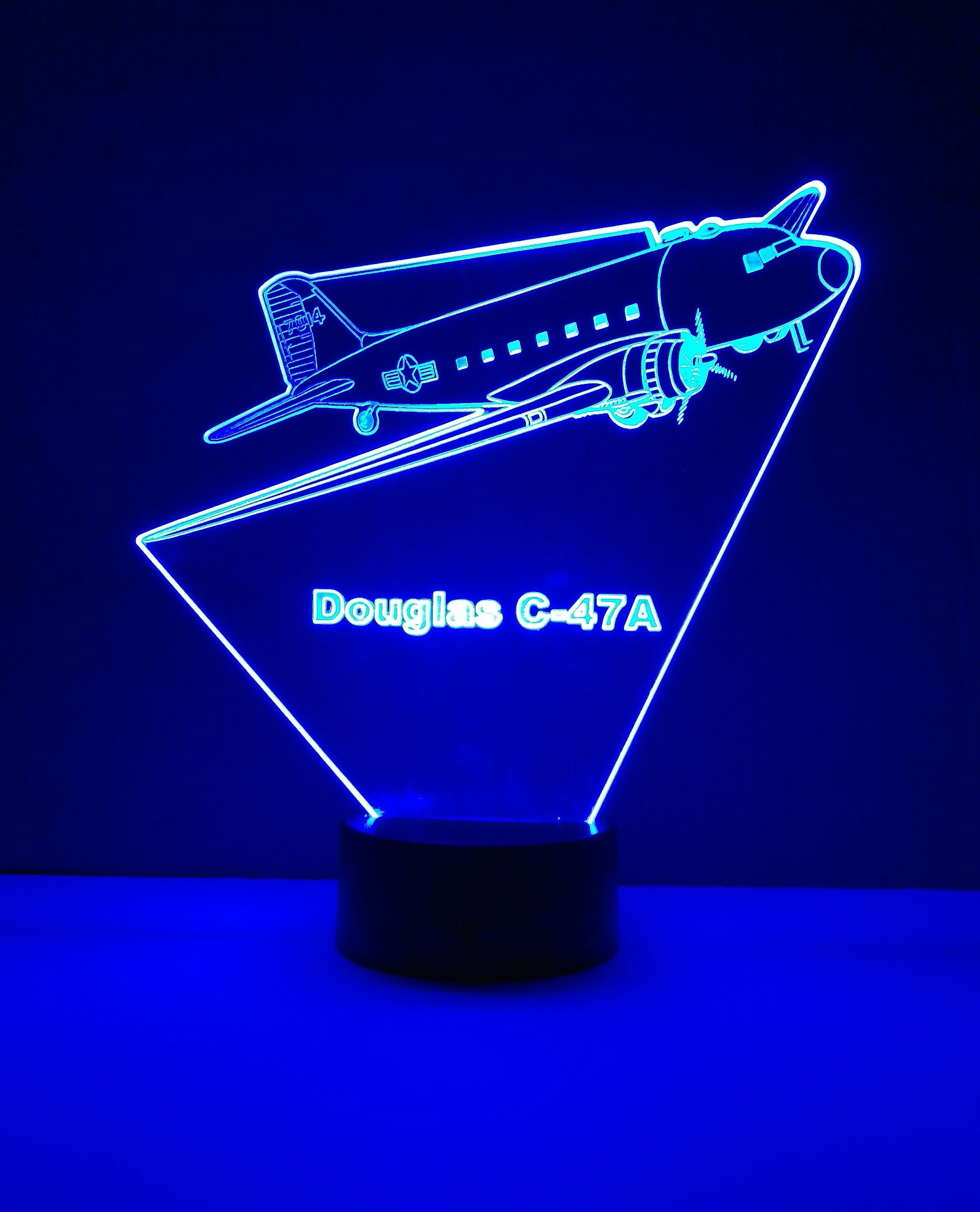 Awesome "Douglas C-47A" LED 3D lamp (1114) - FREE SHIPPING!
