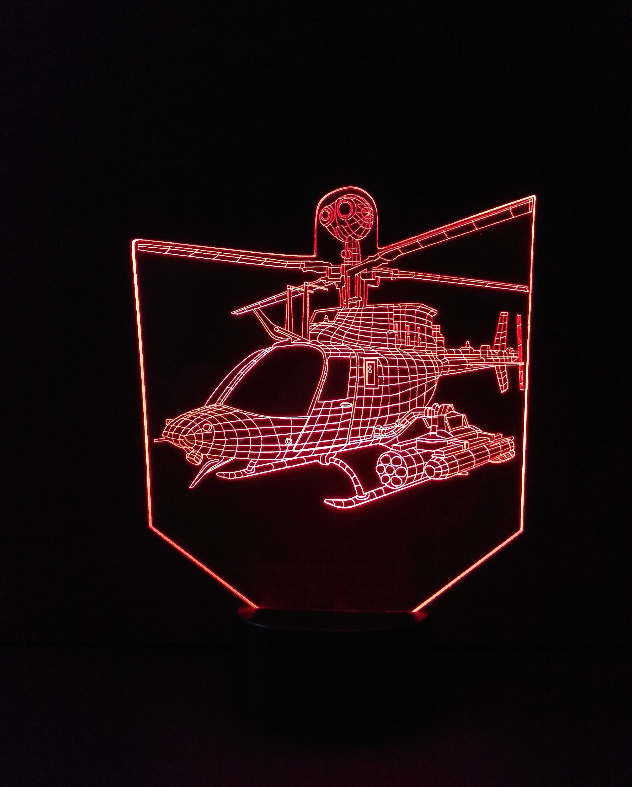 Awesome "OH-58 Kiowa Warrior" 3D lamp (1113) - FREE SHIPPING!