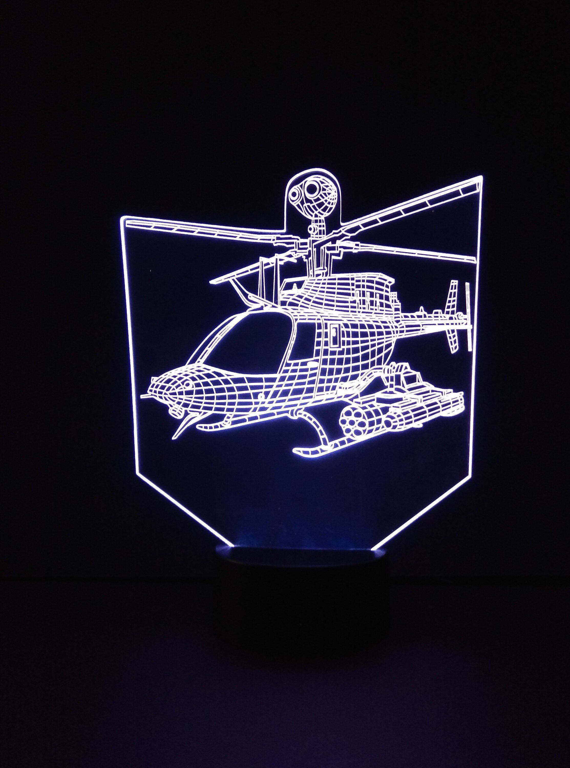 Awesome "OH-58 Kiowa Warrior" 3D lamp (1113) - FREE SHIPPING!