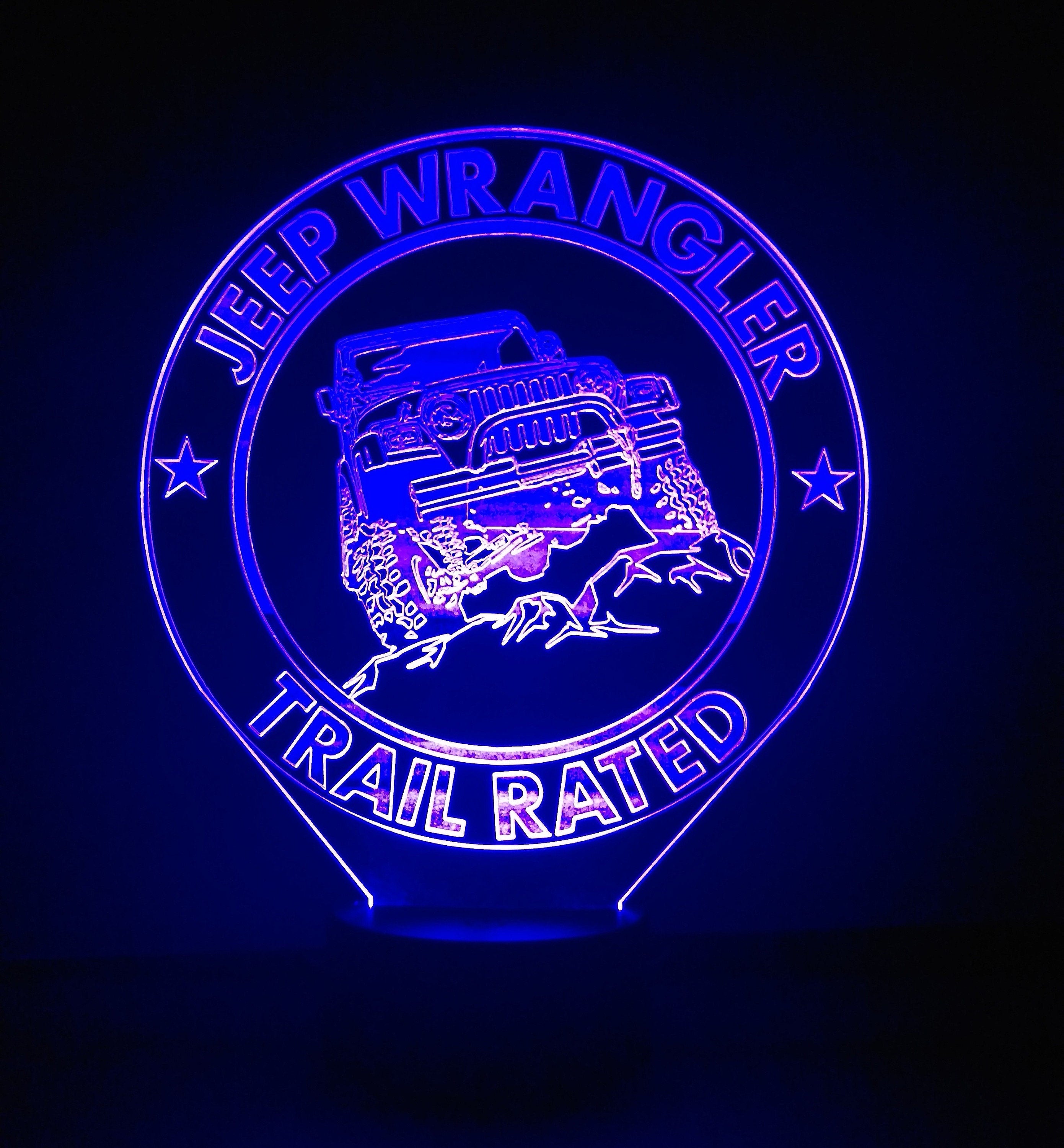 Awesome "Jeep Wrangler - Trail Rated" LED lamp (1106) - FREE SHIPPING!