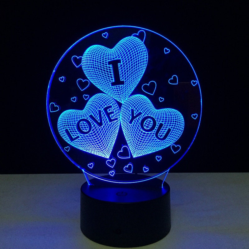 Awesome "I Love You Hearts" 3D LED Lamp (2106) - FREE SHIPPING!