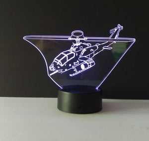 Awesome "Attack Helicopter Gunship" 3D LED Lamp (1117) - FREE SHIPPING