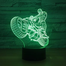 Load image into Gallery viewer, Awesome &quot;Spiderman Riding his Motorcycle&quot; 3D LED Lamp (21421)