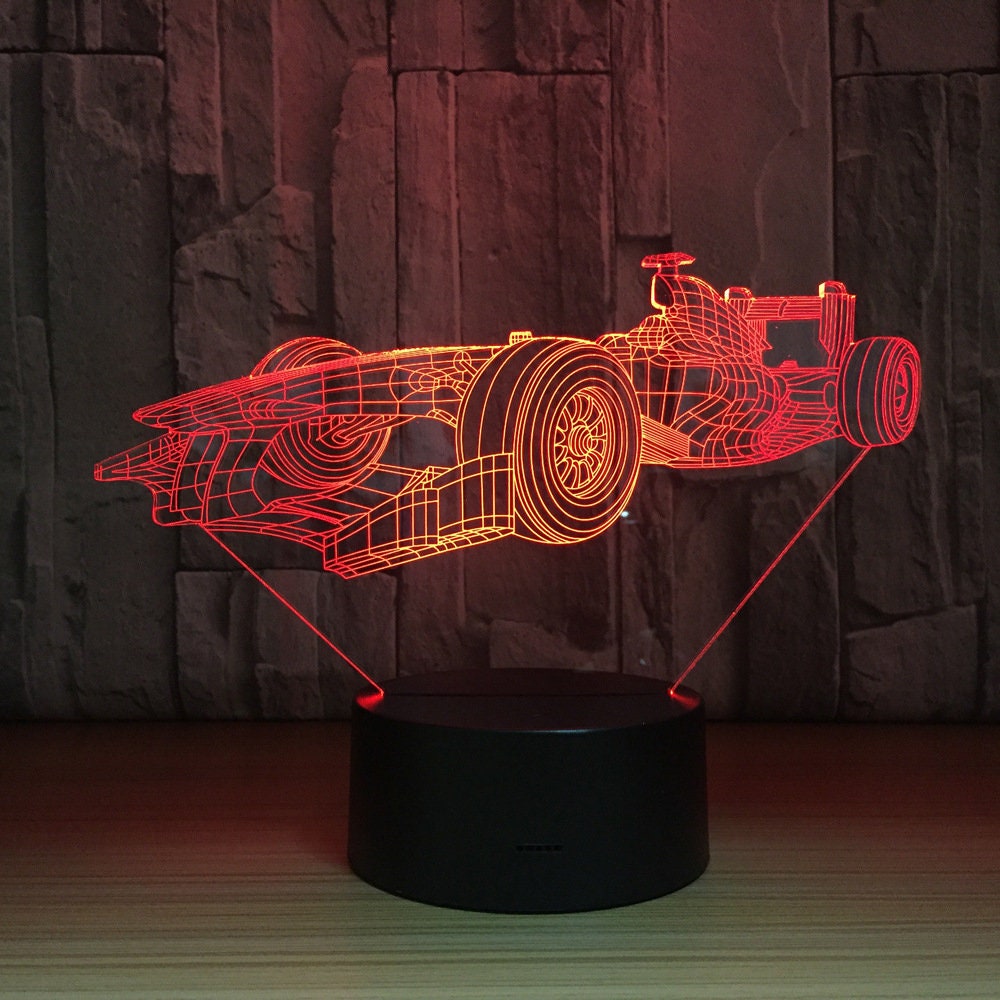 Awesome "Formula One Race Car" 3D LED Lamp (21377) - FREE SHIPPING