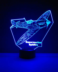 Awesome "Supermarine Spitfire" LED 3D lamp (1110) - FREE SHIPPING!
