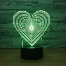 Load image into Gallery viewer, Awesome &quot;Spiral Hearts&quot; 3D LED Lamp (21366) - FREE SHIPPING!