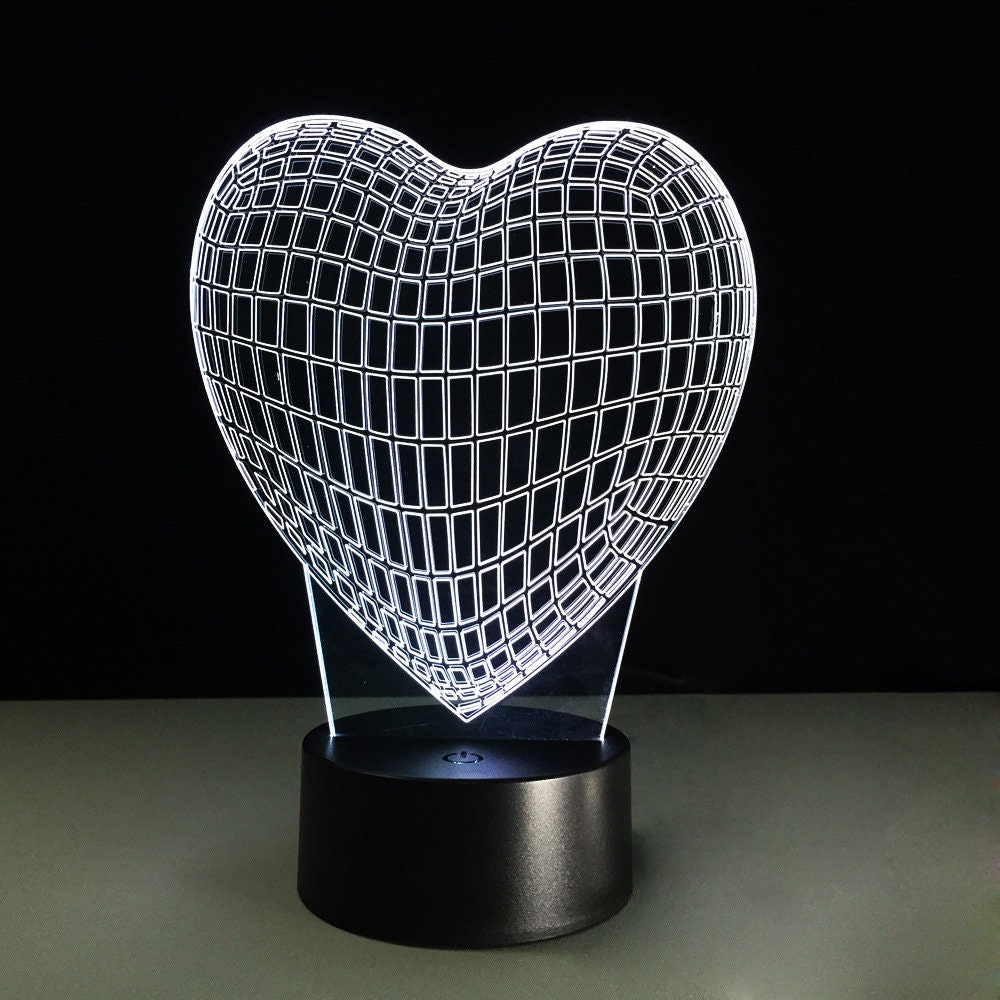 Awesome "Heart" 3D LED Lamp (2300) - FREE SHIPPING!