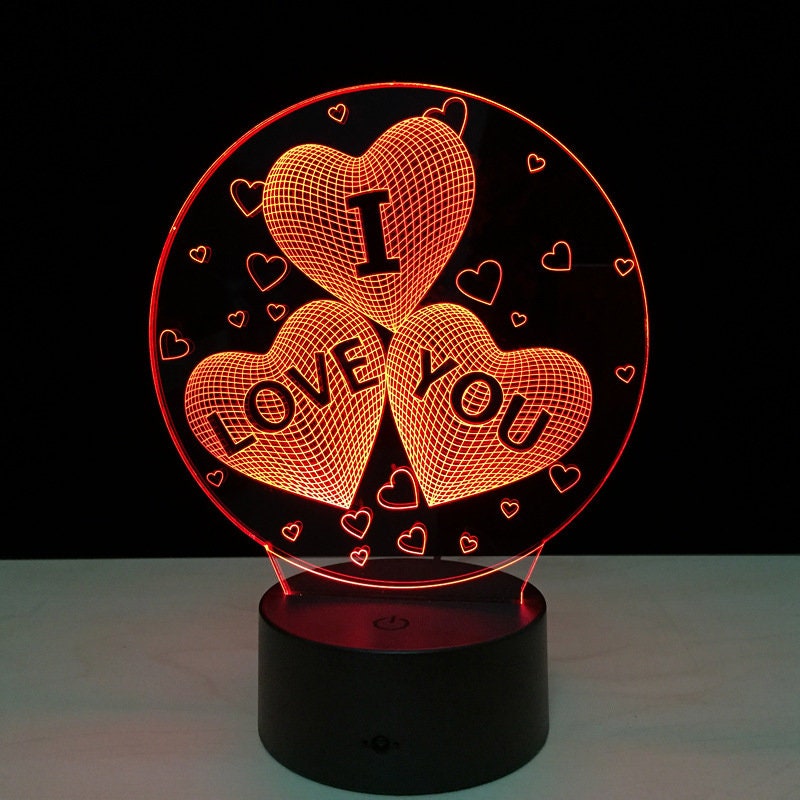 Awesome "I Love You Hearts" 3D LED Lamp (2106) - FREE SHIPPING!