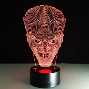 Awesome "Joker" 3D LED Lamp (2089) - FREE SHIPPING!