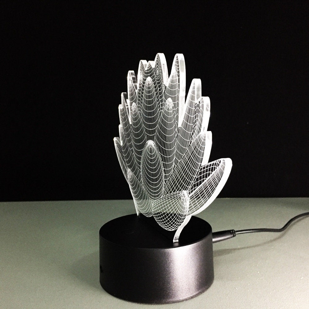 Awesome "Lotus Flower" 3D LED Lamp (2100) - FREE SHIPPING!