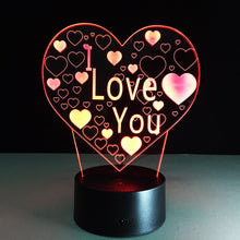 Load image into Gallery viewer, Awesome &quot;I Love You Heart&quot; 3D LED Lamp (2195) - FREE SHIPPING!