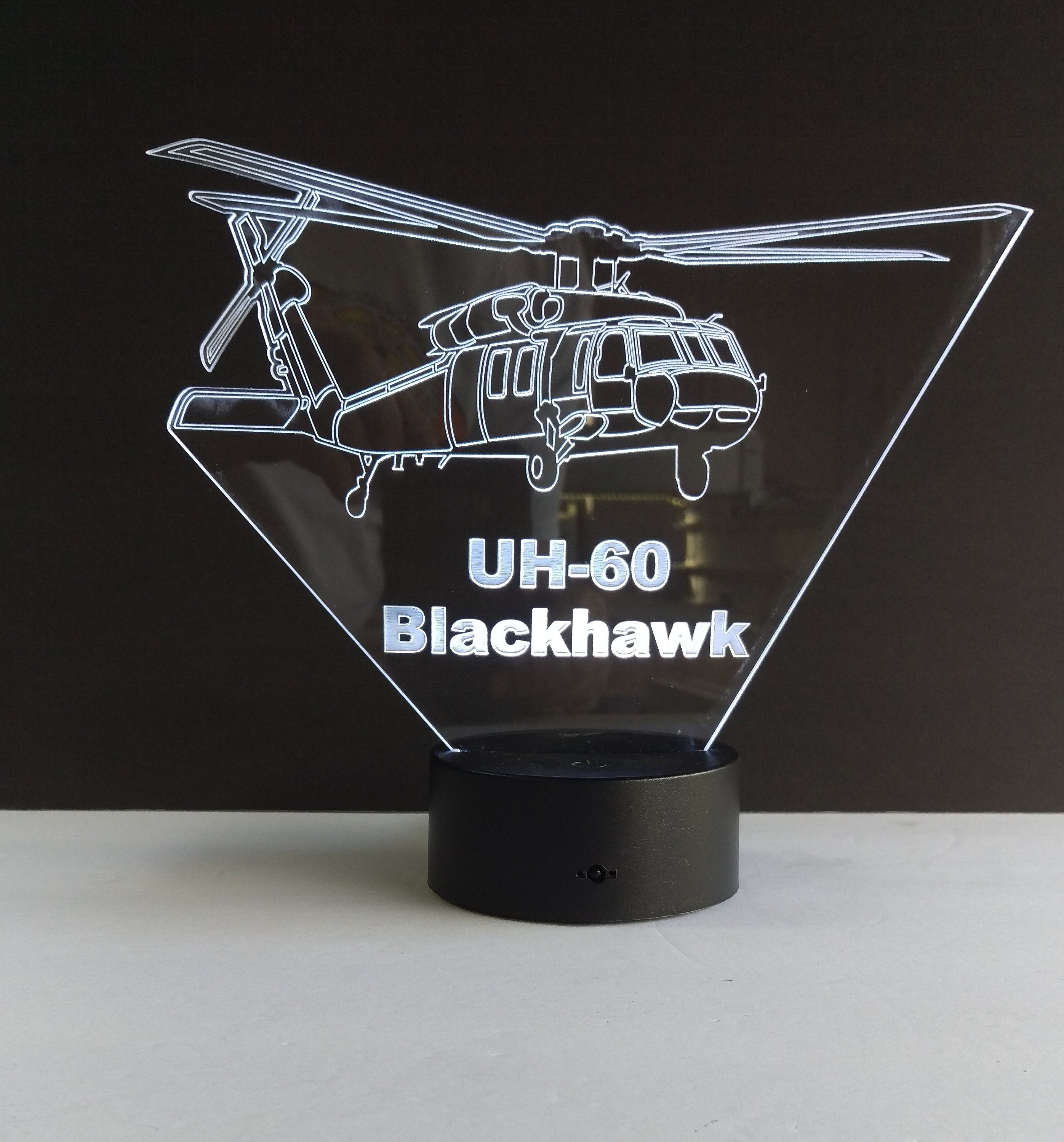 Awesome 3D "UH-60 Blackhawk Helicopter " LED Lamp (1157) - Free Shipping!