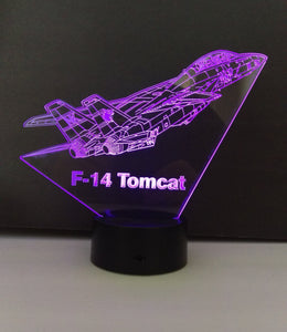 Awesome 3D "Grumman F-14A Tomcat" LED Lamp (1153) - FREE SHIPPING!