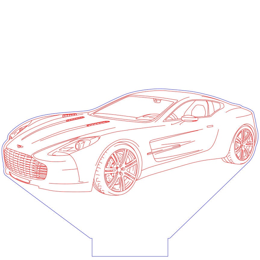 Awesome 3D "Aston Martin One-77" LED Lamp (1149) - FREE SHIPPING!