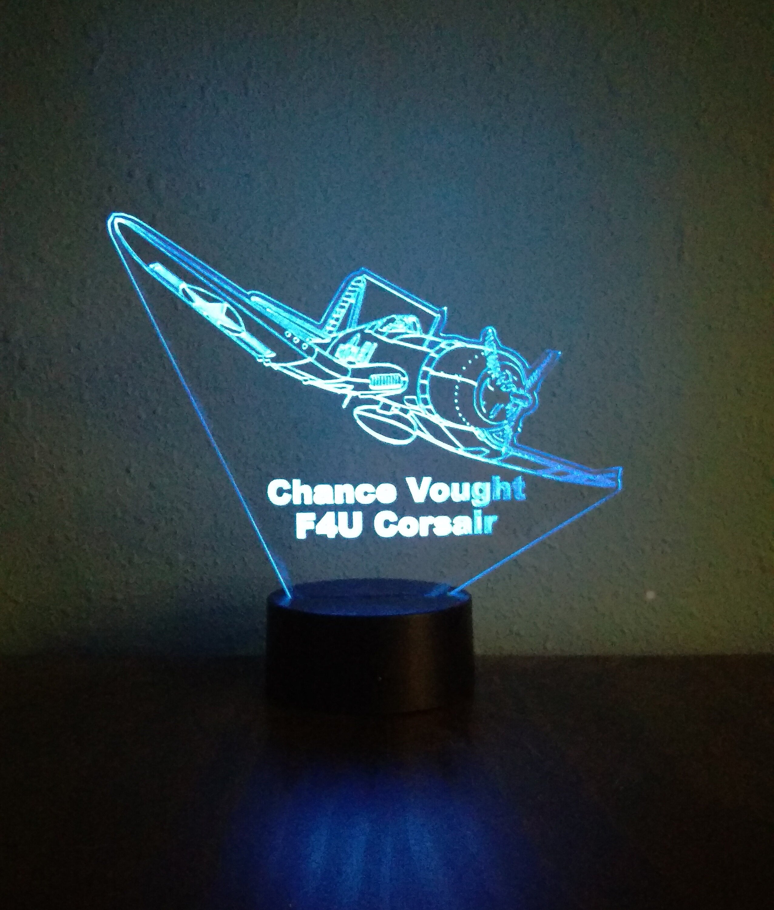 Awesome "Chance Vought F4U Corsair" LED 3D lamp (1111) - FREE SHIPPING!
