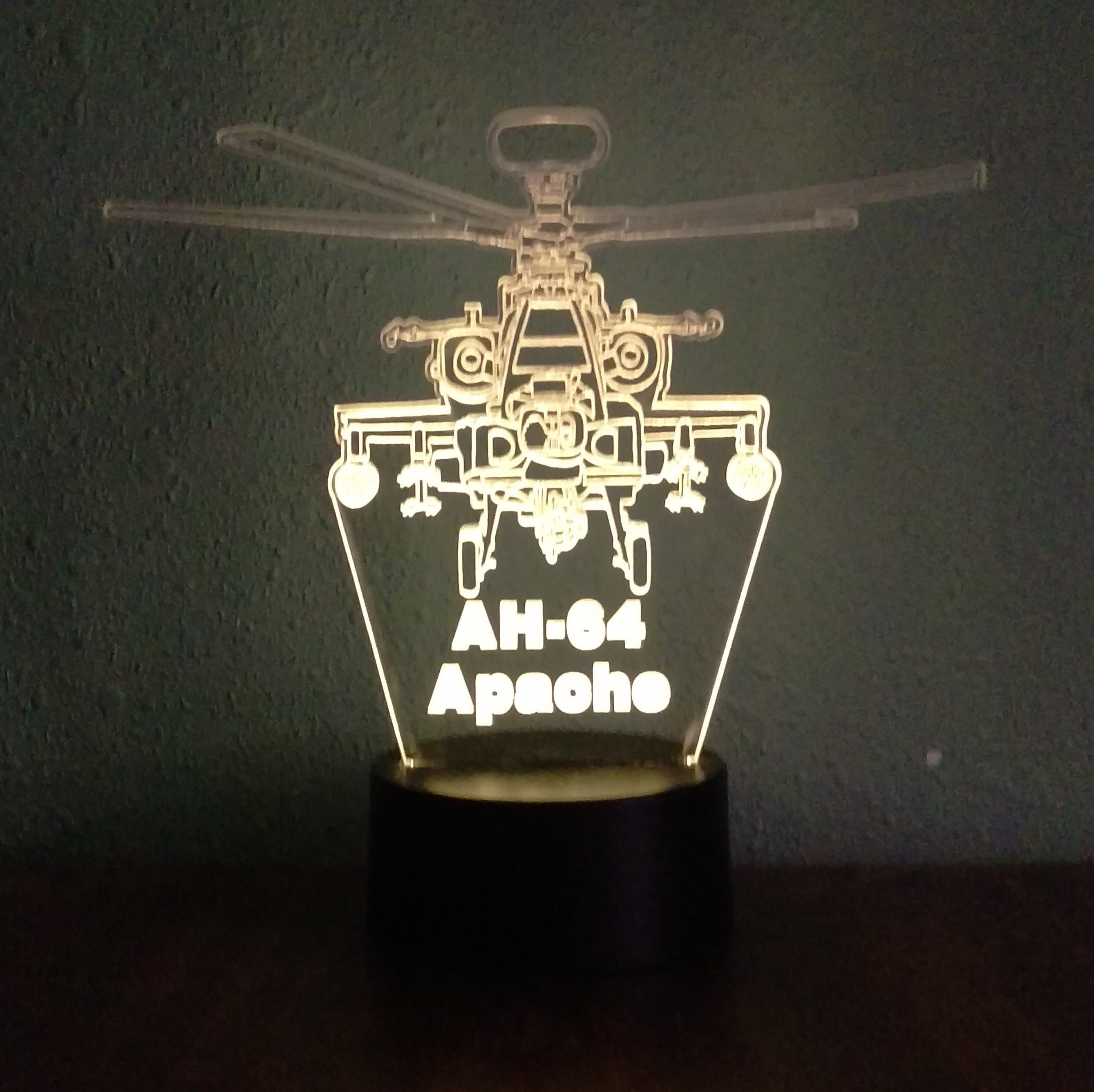 Awesome "AH-64 Attack Helicopter" Led Lamp (1117) - FREE SHIPPING