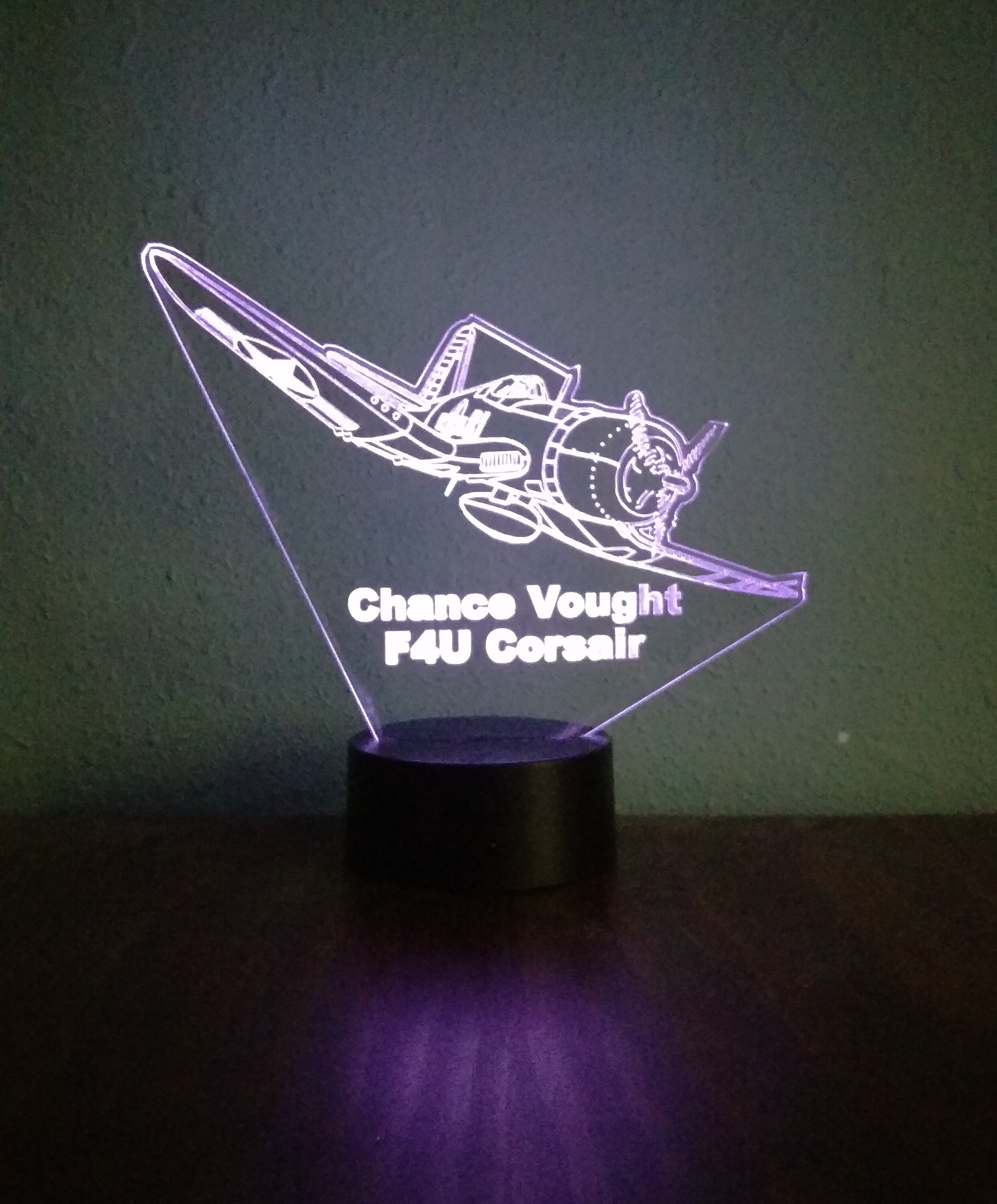 Awesome "Chance Vought F4U Corsair" LED 3D lamp (1111) - FREE SHIPPING!