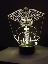 Load image into Gallery viewer, Awesome &quot;Nurses are Essential&quot; 3D LED Lamp (1203) - FREE SHIPPING!
