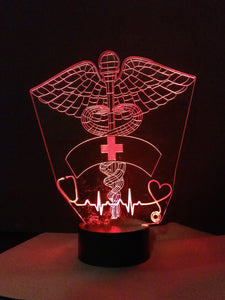 Awesome "Nurses are Essential" 3D LED Lamp (1203) - FREE SHIPPING!