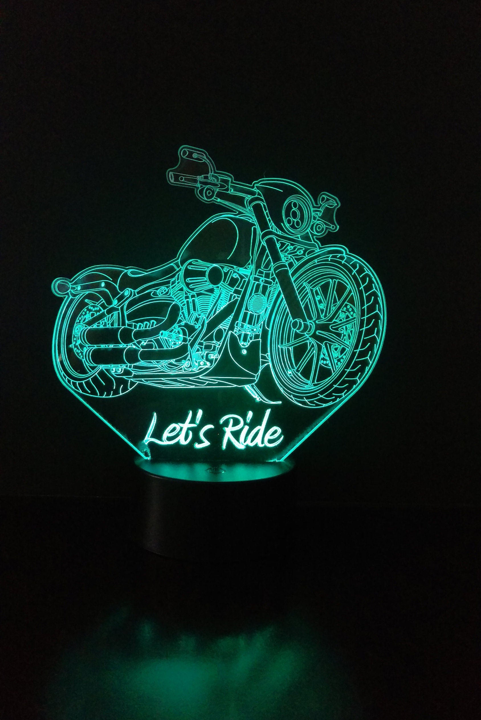 Awesome "Let's Ride" 3D LED Lamp (1197) - FREE SHIPPING!
