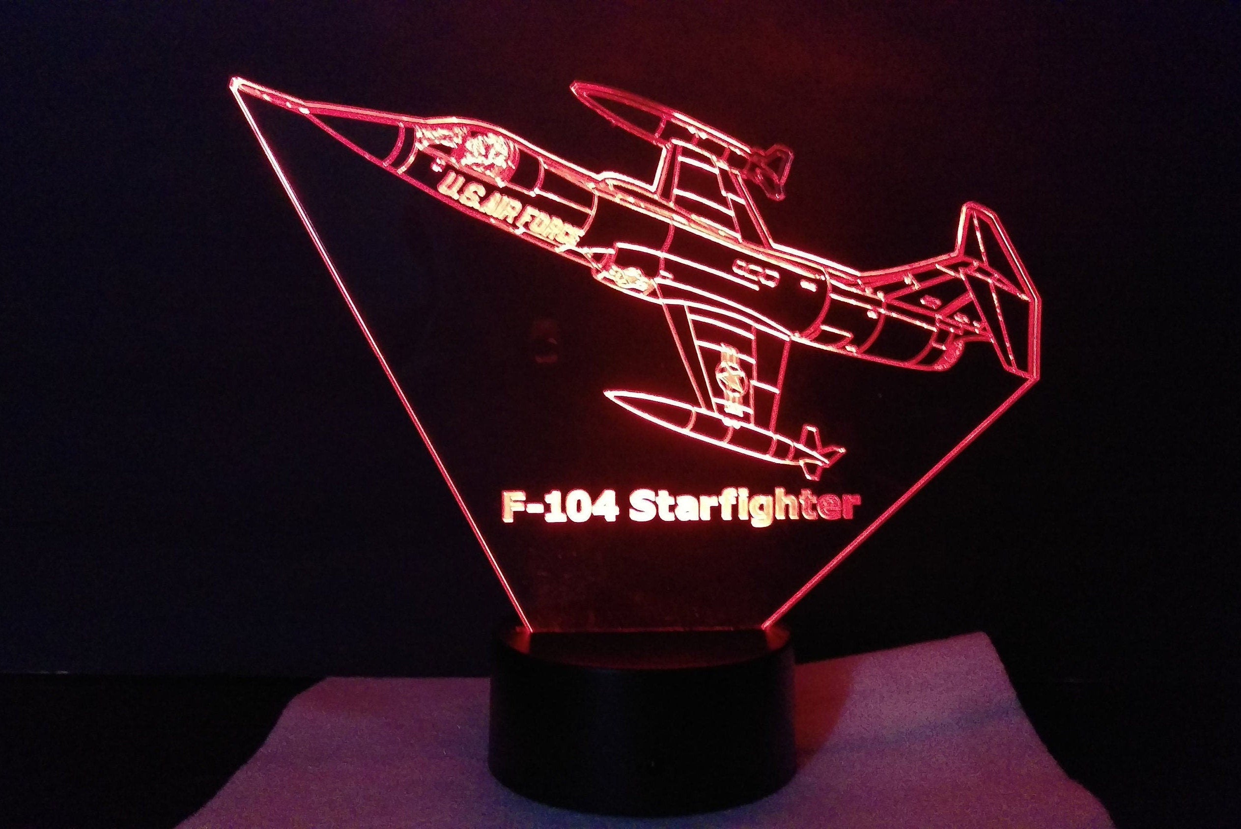 Awesome 3D "Lockheed F-104" LED Lamp (1154) - FREE SHIPPING!