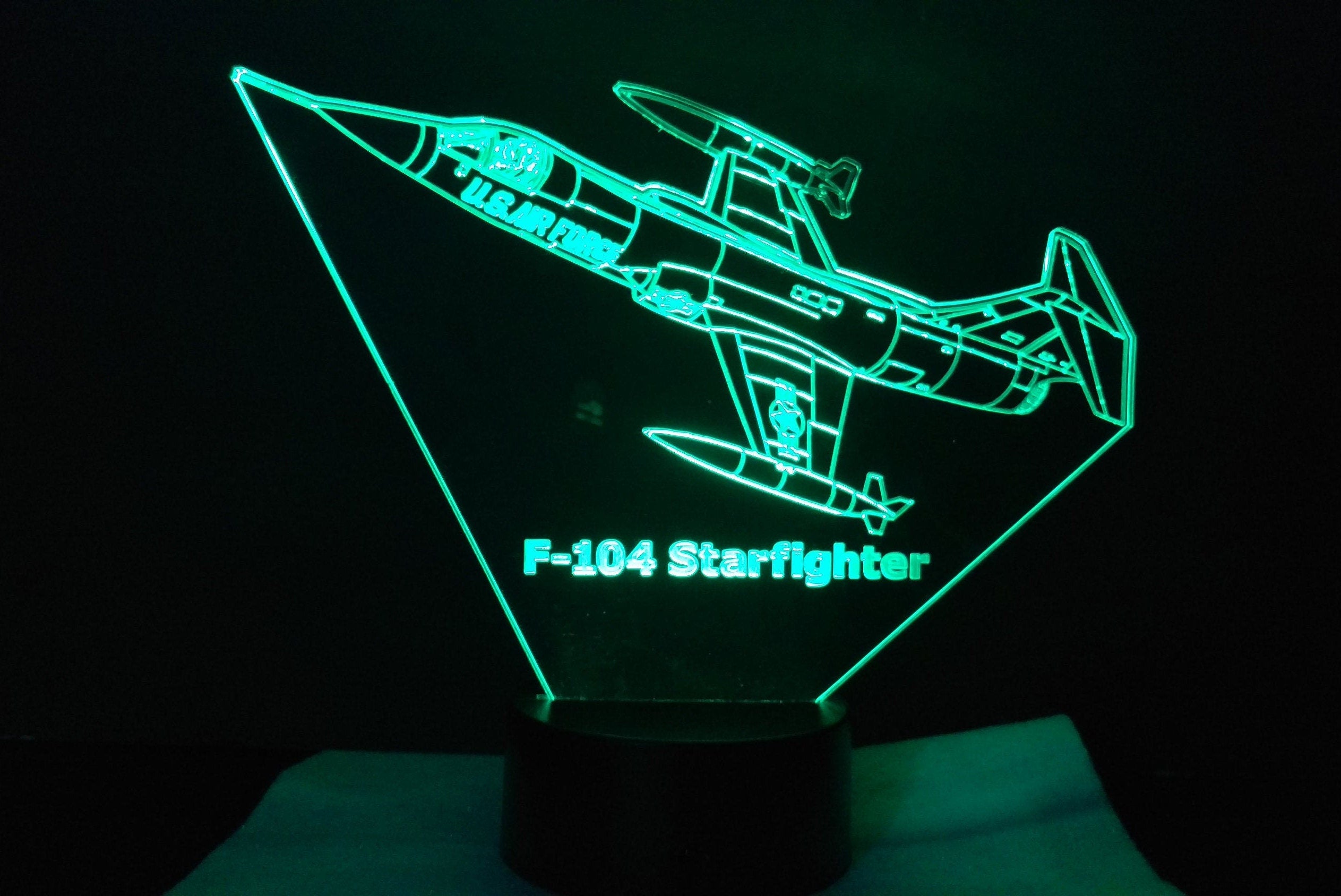 Awesome 3D "Lockheed F-104" LED Lamp (1154) - FREE SHIPPING!