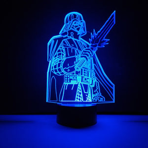 Awesome "Darth Vader" 3D LED Lamp (1225)