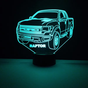 Awesome "F-150 Ford Raptor" 3D LED lamp (1229) - FREE SHIPPING!