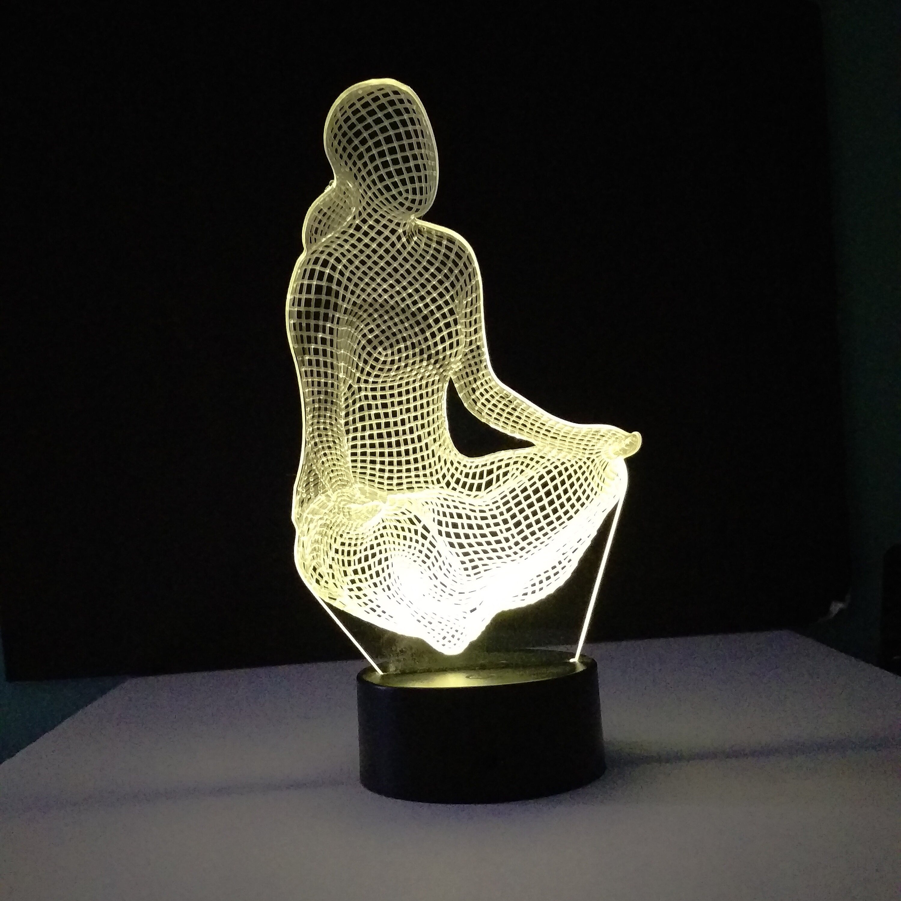 Awesome "Yoga in Motion" 3D LED Lamp (1234) - FREE SHIPPING!