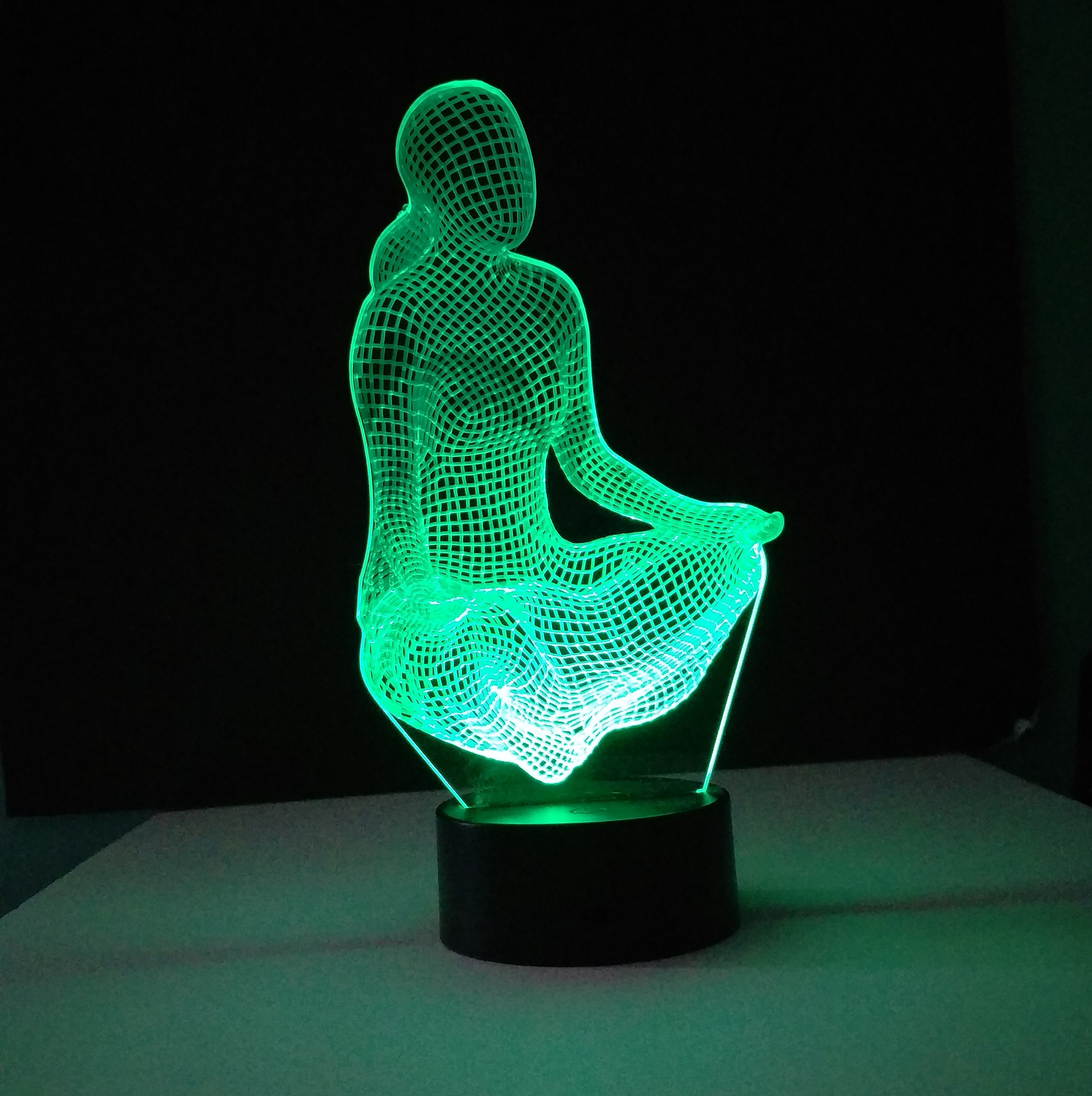 Awesome "Yoga in Motion" 3D LED Lamp (1234) - FREE SHIPPING!