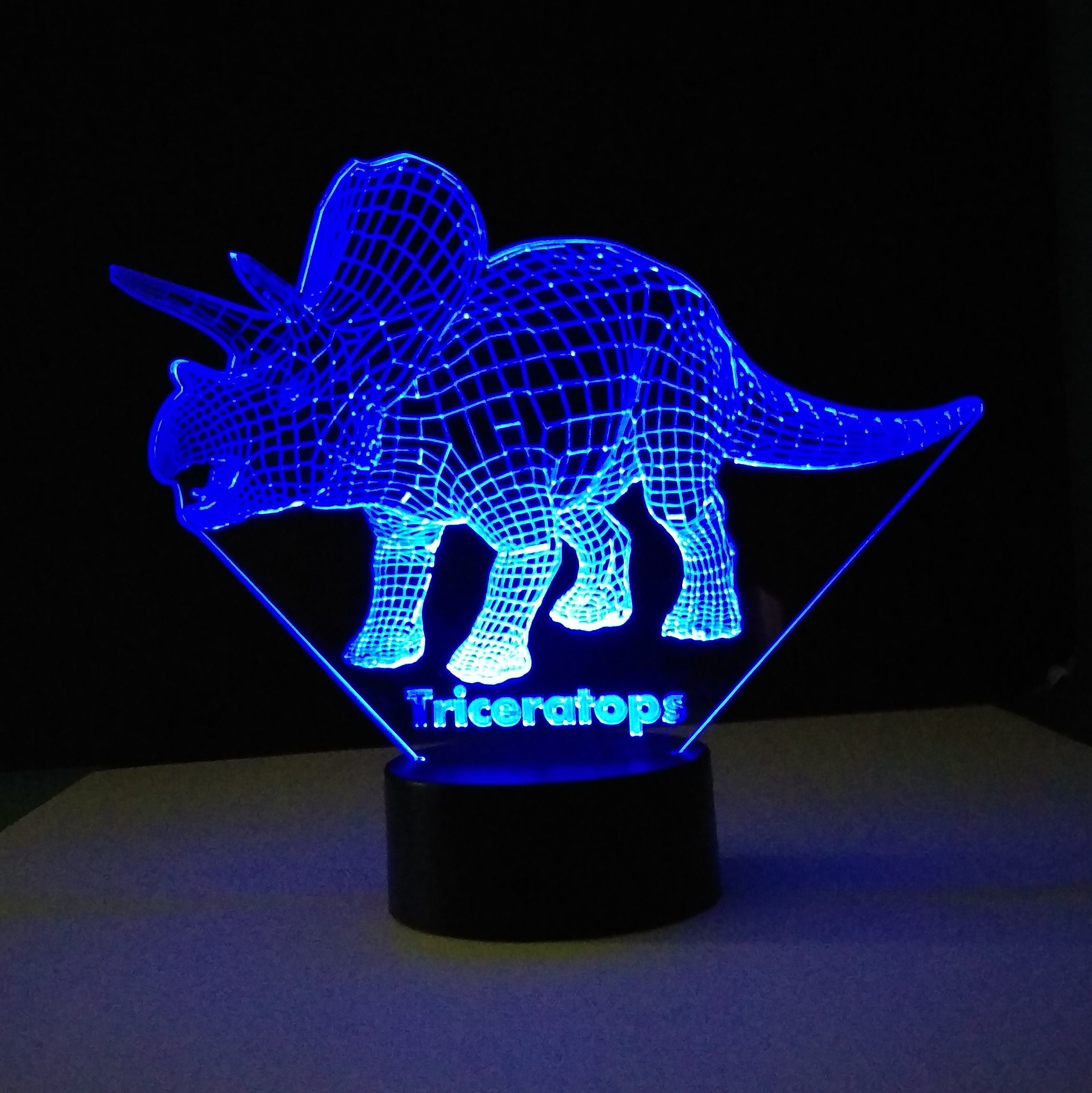 Awesome "Triceratops" 3D LED Lamp (1235) - FREE SHIPPING!