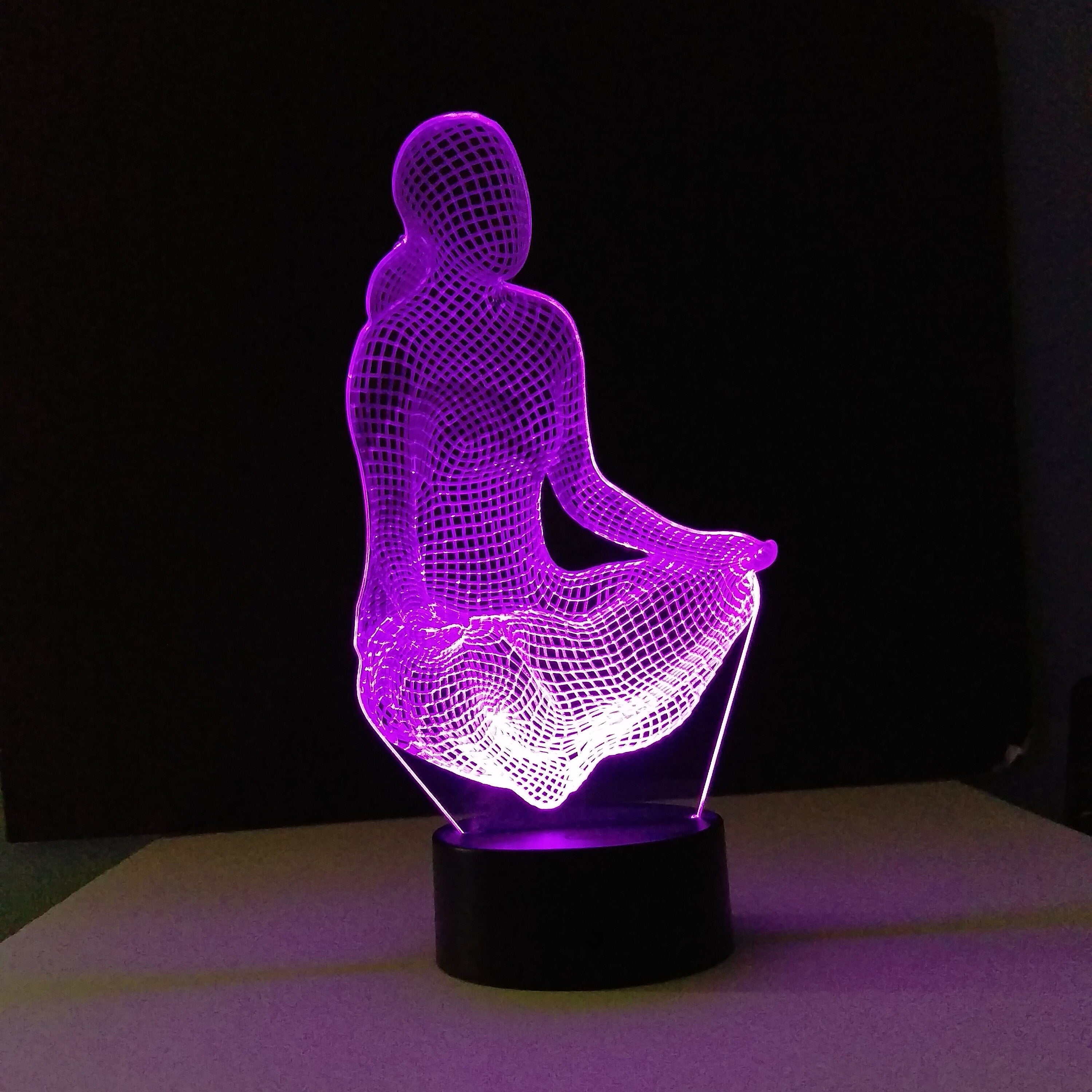 Awesome "Yoga in Motion" 3D LED Lamp (1234) - FREE SHIPPING!