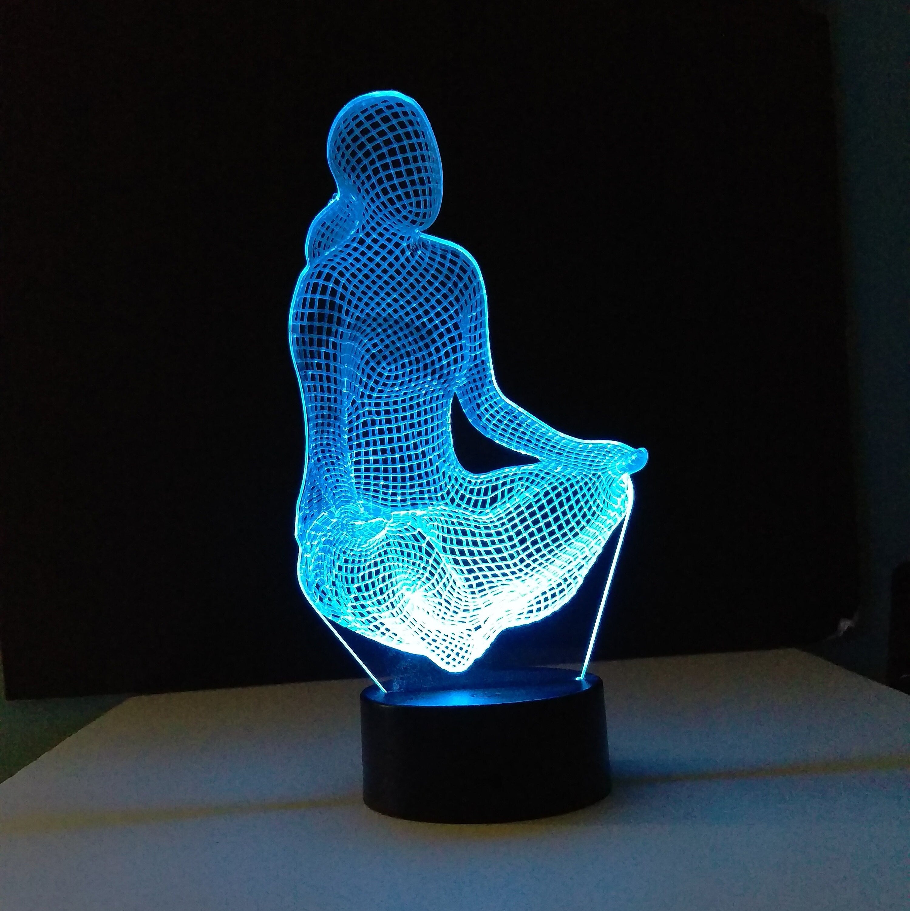 Awesome "Yoga in Motion" 3D LED Lamp (1234) - FREE SHIPPING!